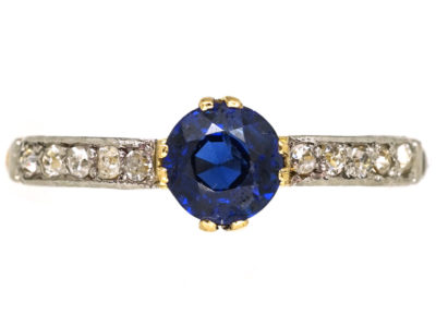 Edwardian 18ct Gold, Sapphire & Diamond Ring