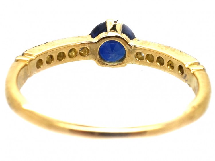 Edwardian 18ct Gold, Sapphire & Diamond Ring