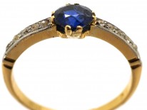 Edwardian 18ct Gold, Sapphire & Diamond Ring