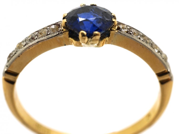 Edwardian 18ct Gold, Sapphire & Diamond Ring