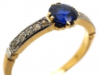 Edwardian 18ct Gold, Sapphire & Diamond Ring