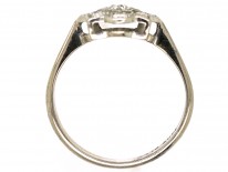 Art Deco 18ct Gold, Platinum, Diamond Cluster Ring