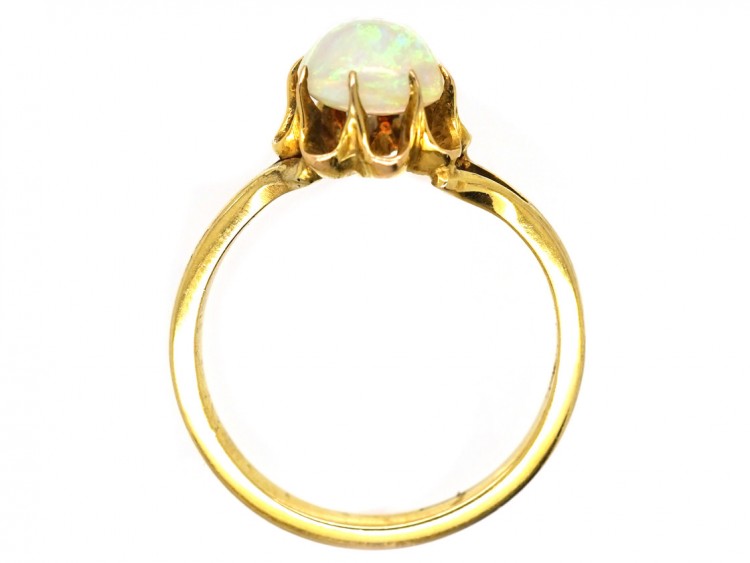 Edwardian 18ct Gold & Opal Cabochon Ring
