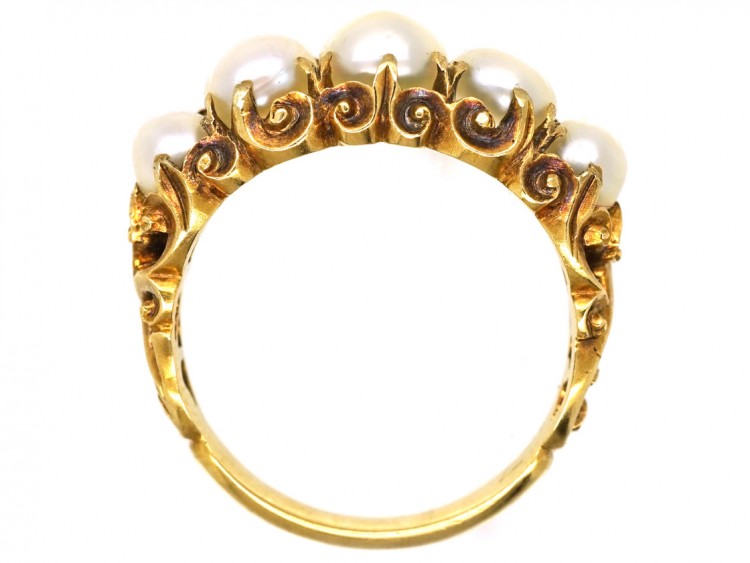 William IV 18ct Gold & Natural Bouton Pearl Ring