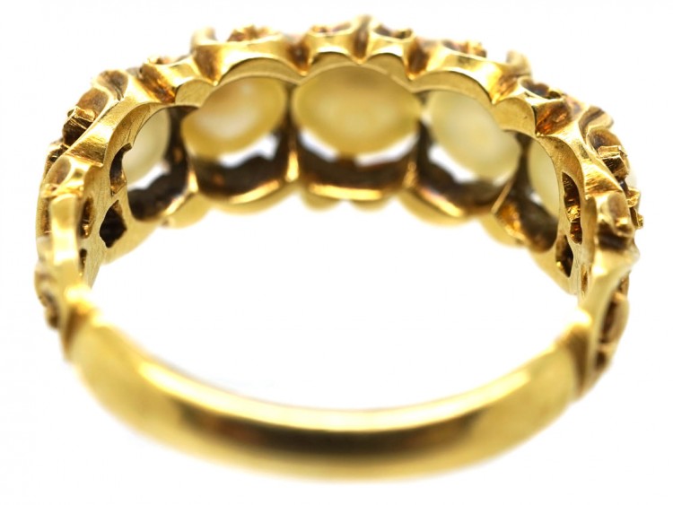William IV 18ct Gold & Natural Bouton Pearl Ring