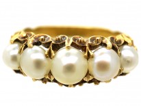 William IV 18ct Gold & Natural Bouton Pearl Ring
