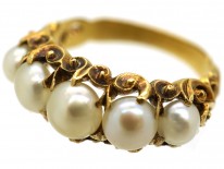William IV 18ct Gold & Natural Bouton Pearl Ring
