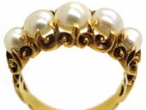 William IV 18ct Gold & Natural Bouton Pearl Ring