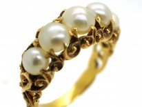 William IV 18ct Gold & Natural Bouton Pearl Ring
