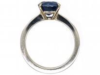 18ct White Gold Two Carat Sapphire & Diamond Ring