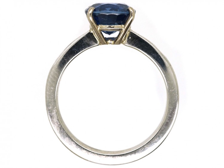 18ct White Gold Two Carat Sapphire & Diamond Ring
