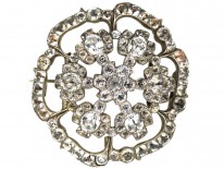Georgian Silver & Paste Flower Brooch