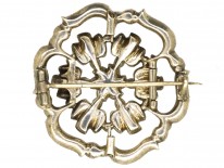 Georgian Silver & Paste Flower Brooch