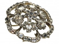 Georgian Silver & Paste Flower Brooch