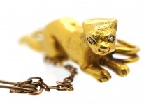 Edwardian 15ct Gold Brooch of an Otter