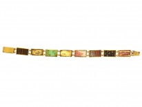 Georgian 15ct Gold & Sample Agate Bracelet