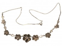 Silver & Marcasite Flowers Necklace
