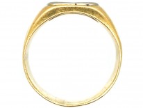 French Platinum & 18ct Gold Signet Ring
