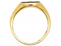 Late Victorian 18ct Gold & Bloodstone Signet Ring With a Cockerel Intaglio