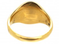 Late Victorian 18ct Gold & Bloodstone Signet Ring With a Cockerel Intaglio