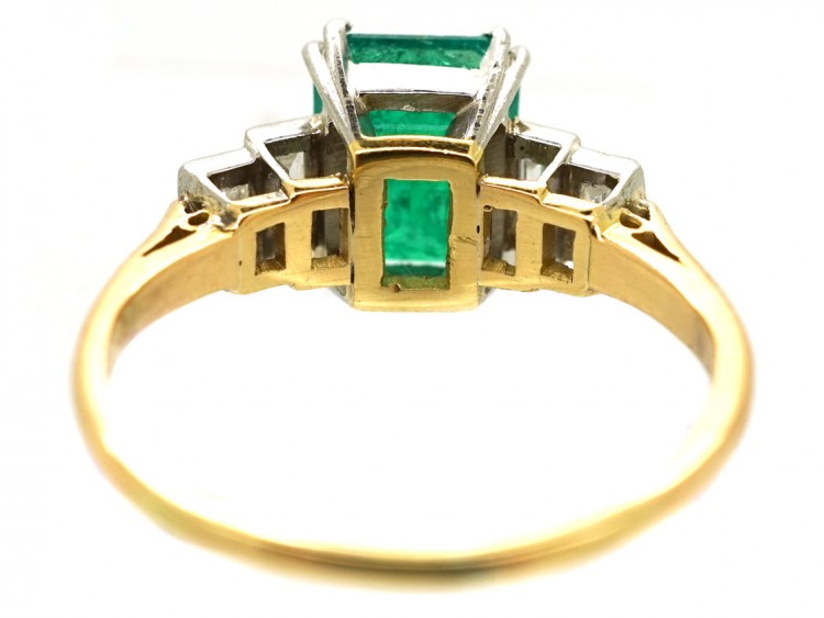 Art Deco Emerald & Diamond Ring