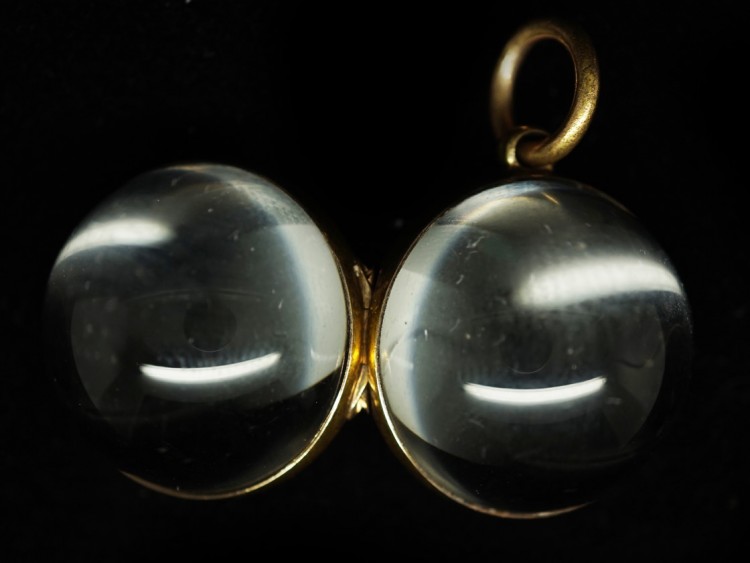 Edwardian Rock Crystal Ball Locket