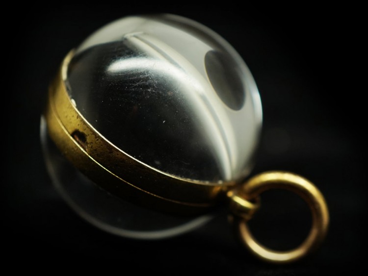 Edwardian Rock Crystal Ball Locket