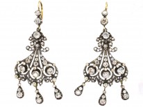 Large Triple Drop Diamond Earrings