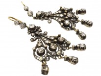 Large Triple Drop Diamond Earrings
