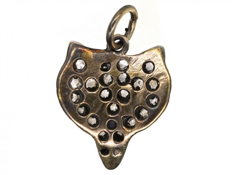 Rose Diamond Fox Pendant