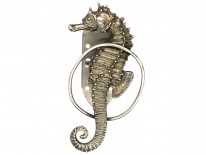 Art Deco Silver Seahorse Clip