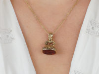Georgian Gold Cased Seal with Carnelian Base