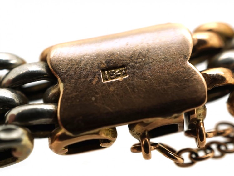 Edwardian 15ct Gold & Platinum Gate Bracelet
