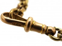 Victorian 15ct Gold Chain With Three Etruscan Design Beads