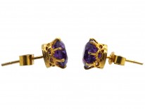 Amethyst & Gold Earrings