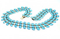 Norwegian Silver & Blue Enamel Necklace by Jan Baalerud