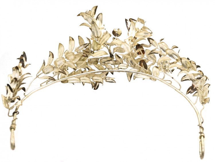 Victorian Silver Lilies Tiara