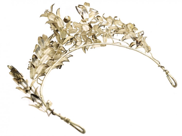 Victorian Silver Lilies Tiara
