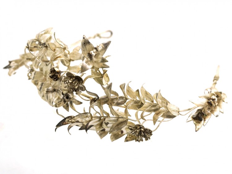 Victorian Silver Lilies Tiara
