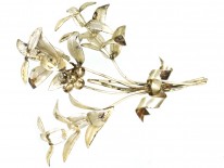 Victorian Silver Lilies Brooch