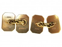 1930s 9ct Gold Tartan Pattern Cufflinks