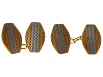 Art Deco 18ct Gold & Platinum Cufflinks