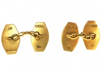 Art Deco 18ct Gold & Platinum Cufflinks