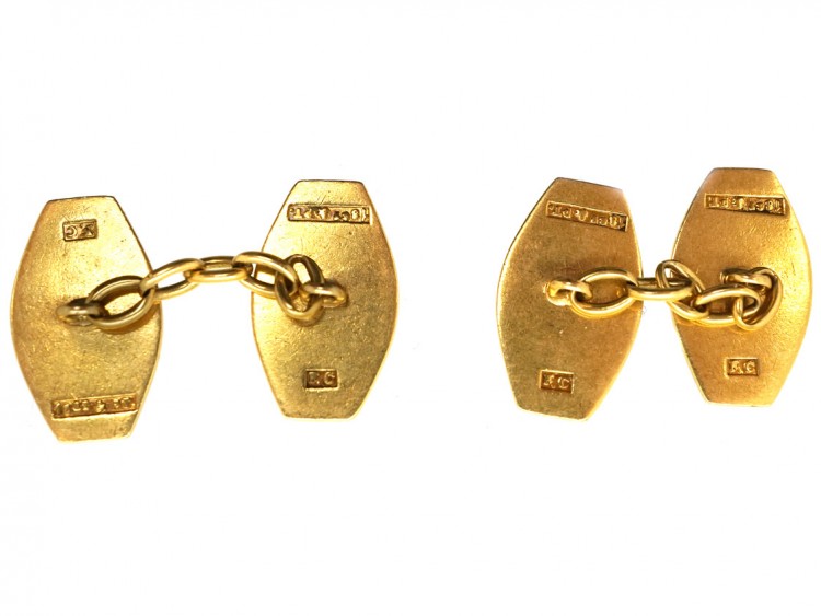 Art Deco 18ct Gold & Platinum Cufflinks