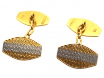 Art Deco 18ct Gold & Platinum Cufflinks