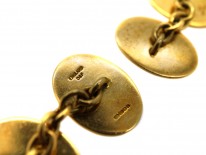 18ct Gold & Enamel Four Vices Cufflinks