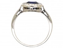Early 20th Century Swedish Sapphire & Diamond Cluster Ring