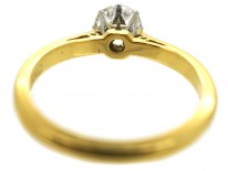 18ct Gold, Platinum, Diamond Solitaire Ring