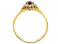 Edwardian 18ct Gold, Diamond & Ruby Marquise Ring