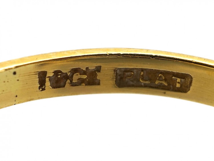 Edwardian 18ct Gold, Diamond & Ruby Marquise Ring